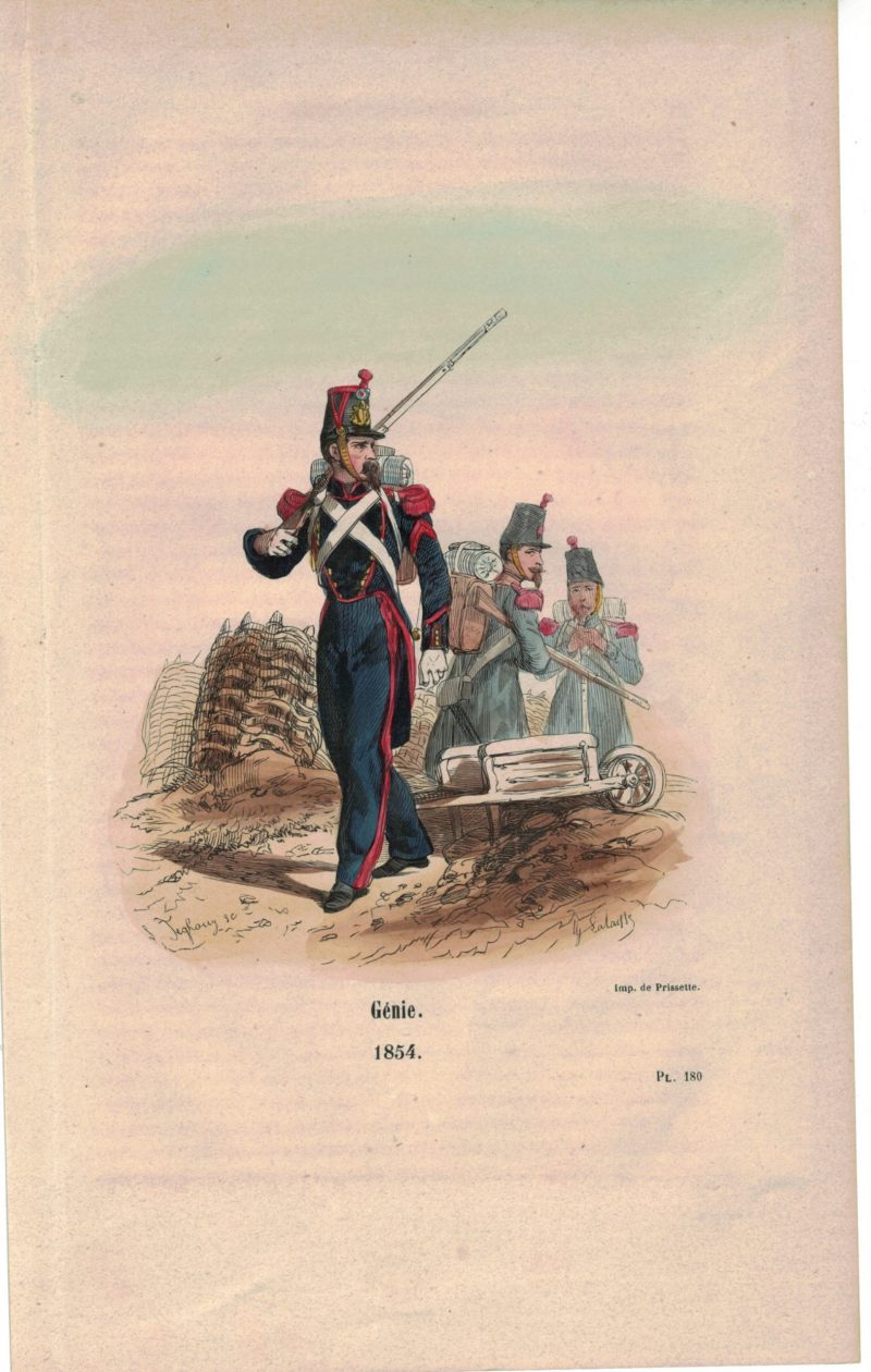 25 planches imagerie - Napoleon III - Armée Française - Uniforme - Second Empire - Gravure rehaussées