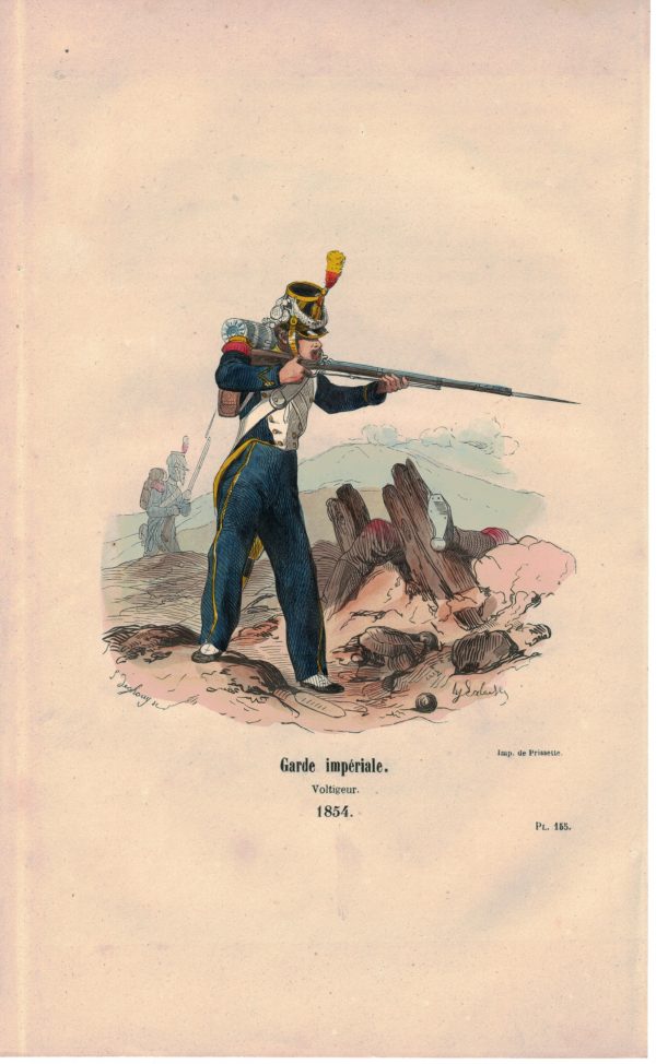 25 planches imagerie - Napoleon III - Armée Française - Uniforme - Second Empire - Gravure rehaussées