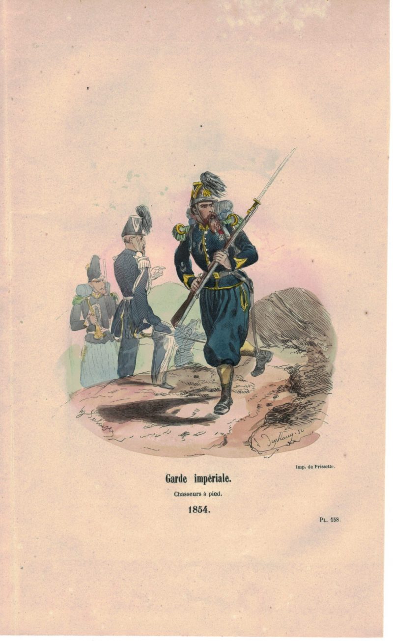 25 planches imagerie - Napoleon III - Armée Française - Uniforme - Second Empire - Gravure rehaussées