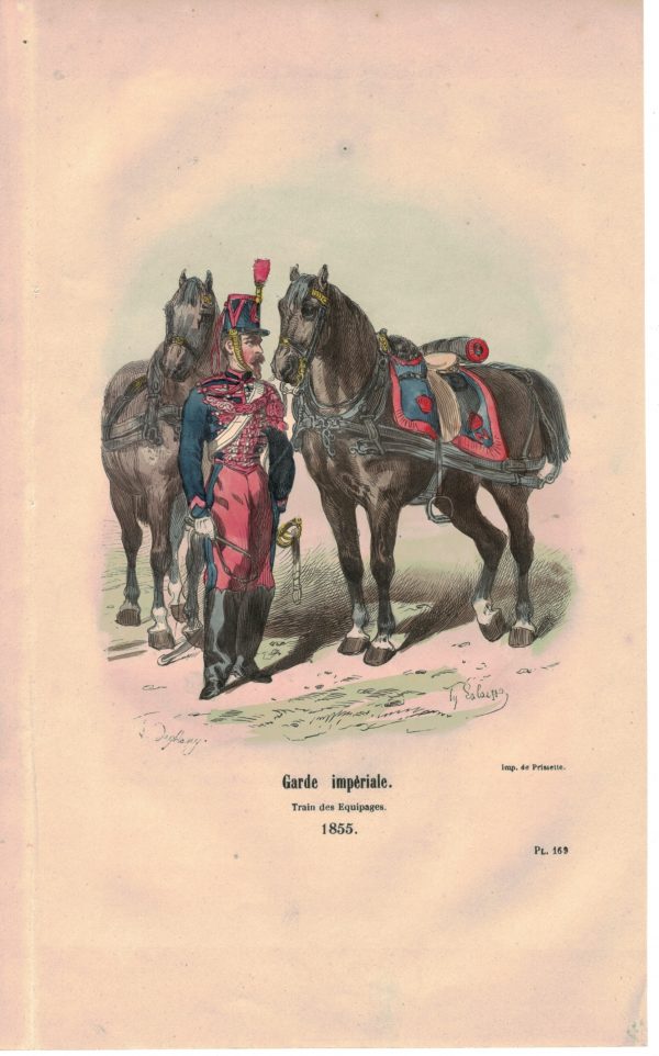 25 planches imagerie - Napoleon III - Armée Française - Uniforme - Second Empire - Gravure rehaussées