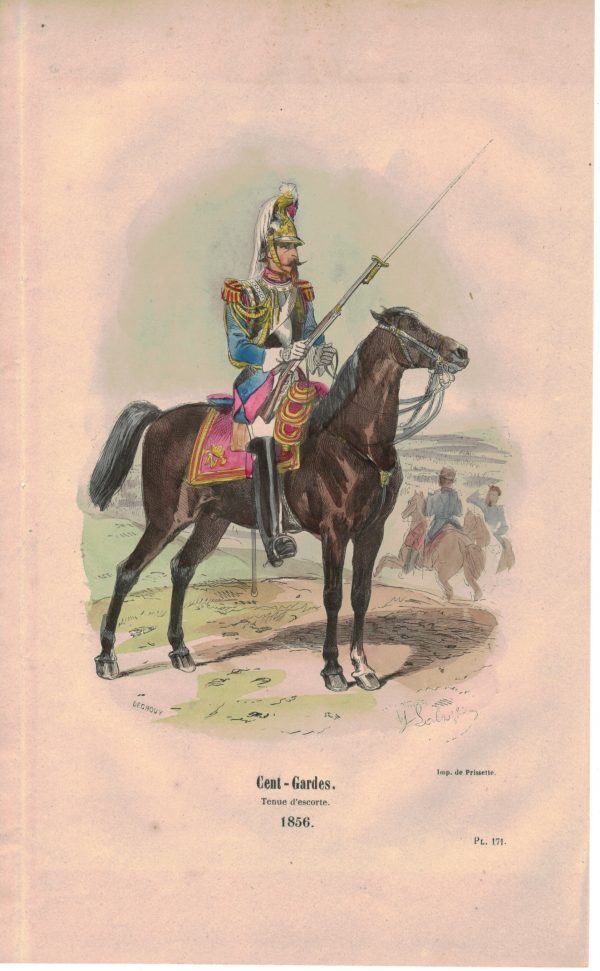 25 planches imagerie - Napoleon III - Armée Française - Uniforme - Second Empire - Gravure rehaussées