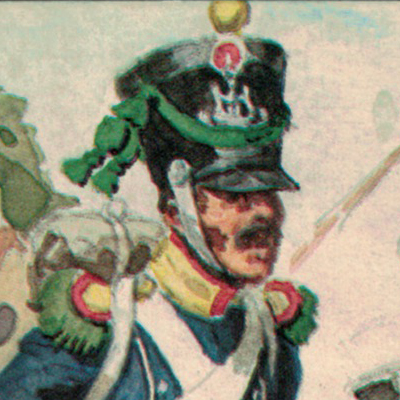 Lot de 23 dessus de boite d'allumette illustrées par Lucien Rousselot - 1er Empire - Napoléon 1er - Uniformes - Armée Française