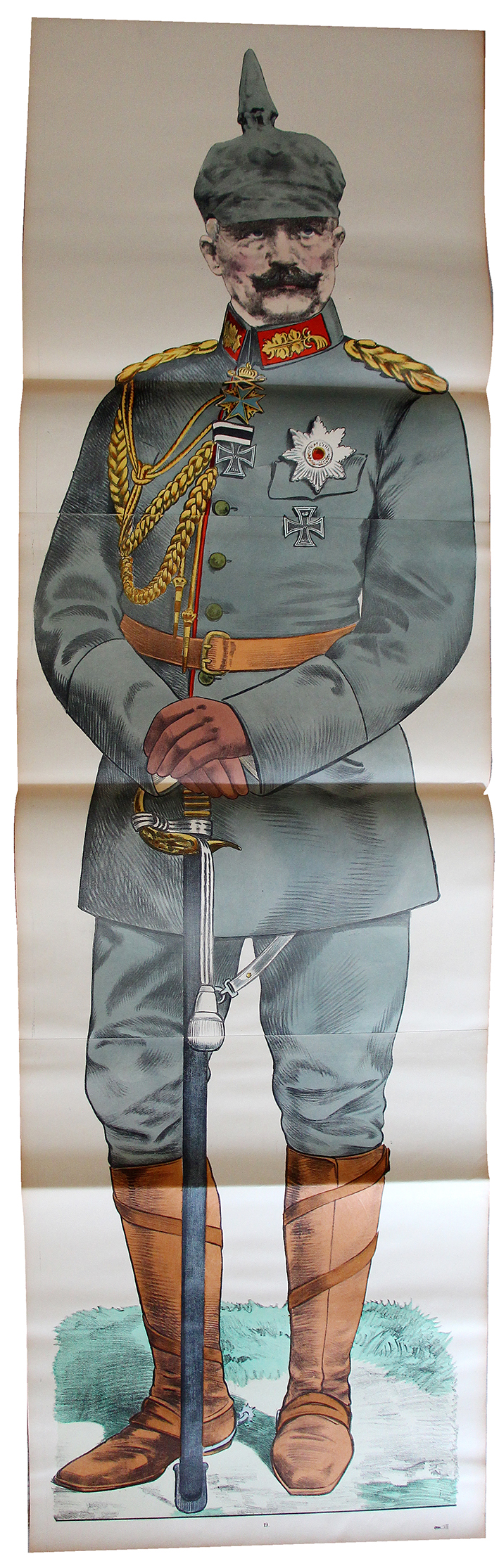 Grande planche dépliante Wissembourg Kaiser Wilhelm II - Guillaume II - Guerre 14/18