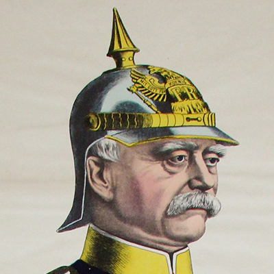 Grande planche dépliante Wissembourg Bismarck - Otto von Bismarck - 1898 - Chancelier impérial d'Allemagne