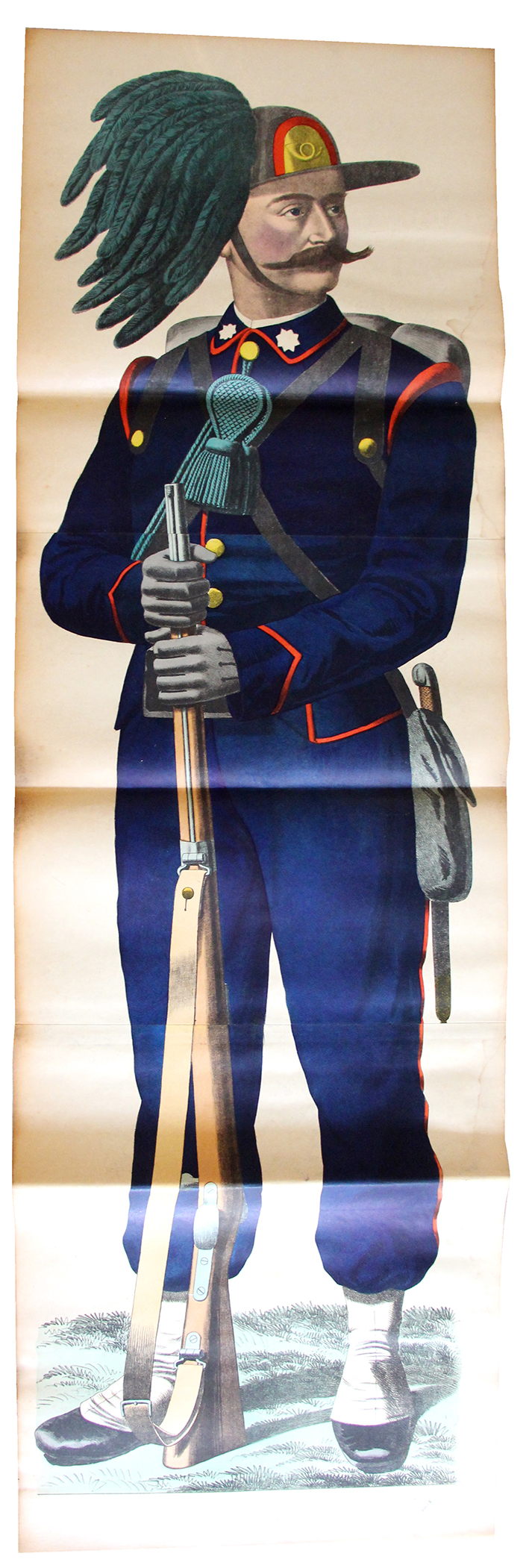 Grande planche dépliante Wissembourg Bersaglier - Bersaglieri - 1898 - Armée Italienne