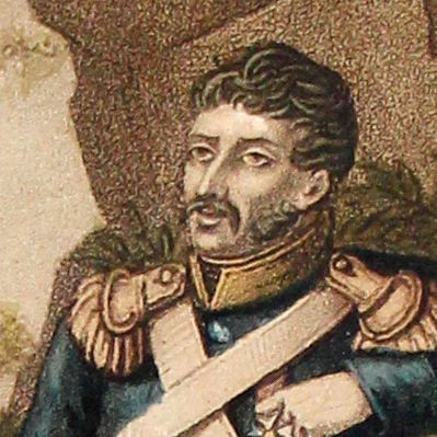 Gravure à la gloire du soldat Grenadier de la Garde et ses campagnes sous les ordres de Napoleon