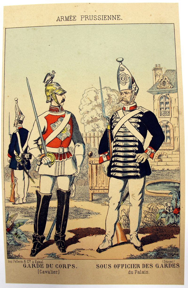 4 Gravures - Uniforme Prusse - Armée Second Empire - 1870 - Uniformes - Imagerie Epinal Pellerin - Imagerie Populaire -