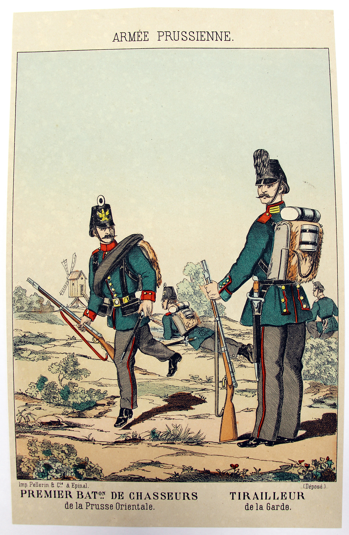 4 Gravures - Uniforme Prusse - Armée Second Empire - 1870 - Uniformes - Imagerie Epinal Pellerin - Imagerie Populaire -