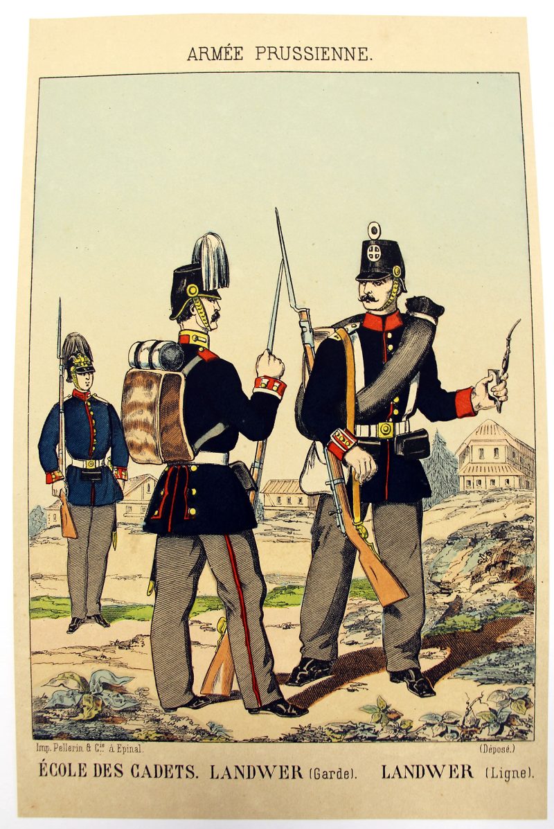 4 Gravures - Uniforme Prusse - Armée Second Empire - 1870 - Uniformes - Imagerie Epinal Pellerin - Imagerie Populaire -