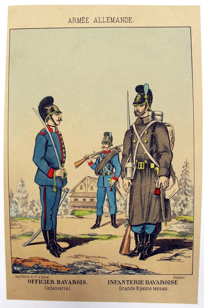 4 Gravures - Uniforme Prusse - Armée Second Empire - 1870 - Uniformes - Imagerie Epinal Pellerin - Imagerie Populaire -