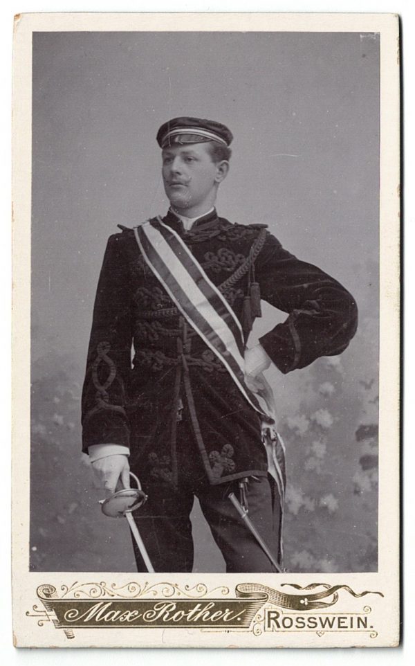 Coll_IE_5 CDV Etudiant Allemagne XIX - Rosswein - Allemagne - Mensur - Studentika - Escrime - 1898 - Balafre - Schmiss - Etudiants