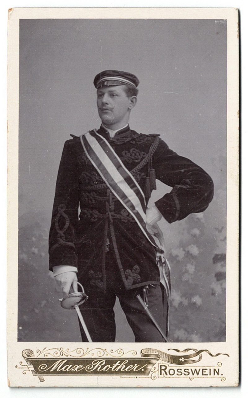 Coll_IE_5 CDV Etudiant Allemagne XIX - Rosswein - Allemagne - Mensur - Studentika - Escrime - 1898 - Balafre - Schmiss - Etudiants
