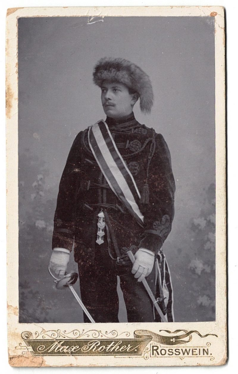 Coll_IE_5 CDV Etudiant Allemagne XIX - Rosswein - Allemagne - Mensur - Studentika - Escrime - 1898 - Balafre - Schmiss - Etudiants