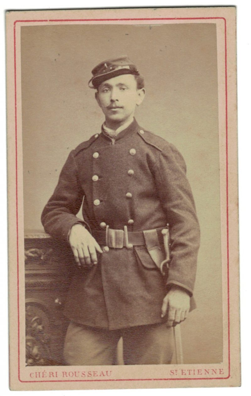 CDV Soldat Français - Mobile - Saint Etienne - Second Empire - 3ème République - Officier - 1871 - Baïonnette