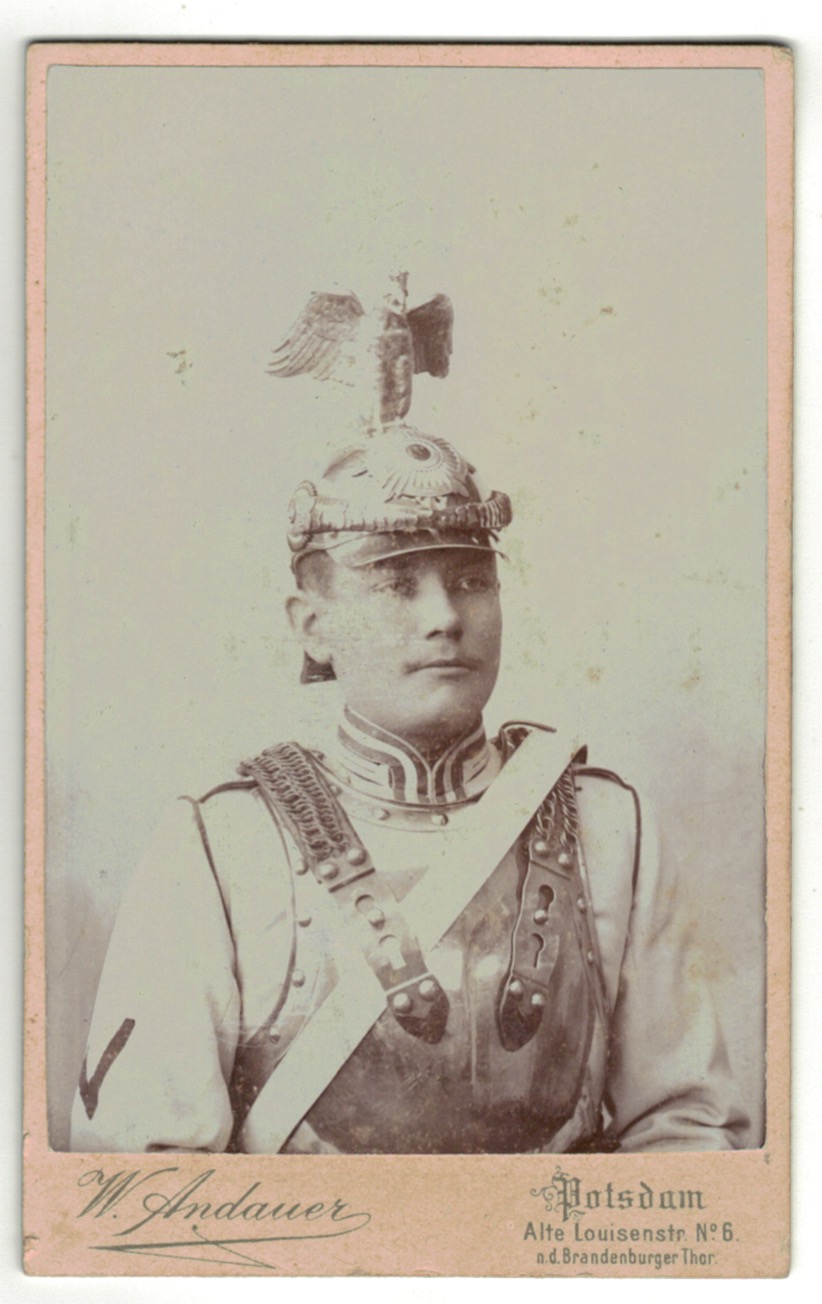 CDV Soldat Allemand - Armée Cavalerie - Grande tenue - Garde du Corps - Sabre - Berlin Potsdam