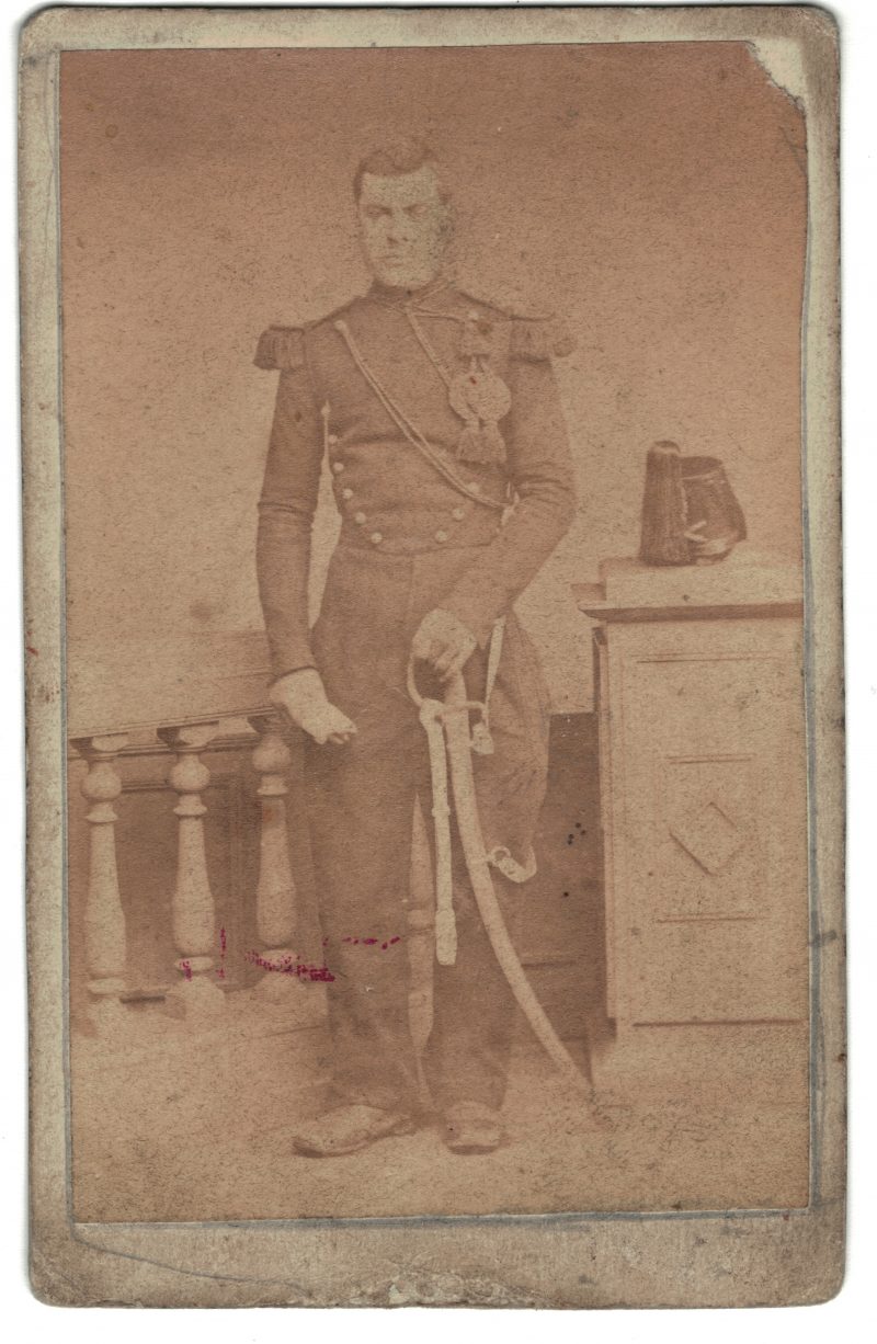 CDV Soldat Français - Artilleur - Uniforme - 2nd empire - Sabre - Shako