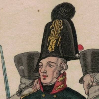 Gravure XIX - Armée Russe - Russie - Cavalier - Guerres Napoléoniennes - 1812 - Napoléon I - Borodino - Garde - Infanterie