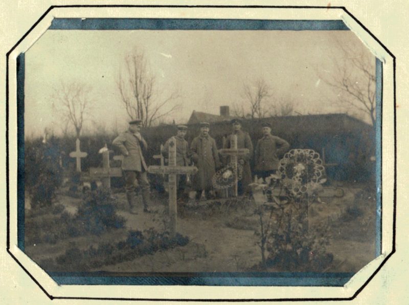 Photo lettre- Soldat Allemand - Guerre 14/18 - Deuil - Cimetière - Poème - Camarade - 1914 - 1915