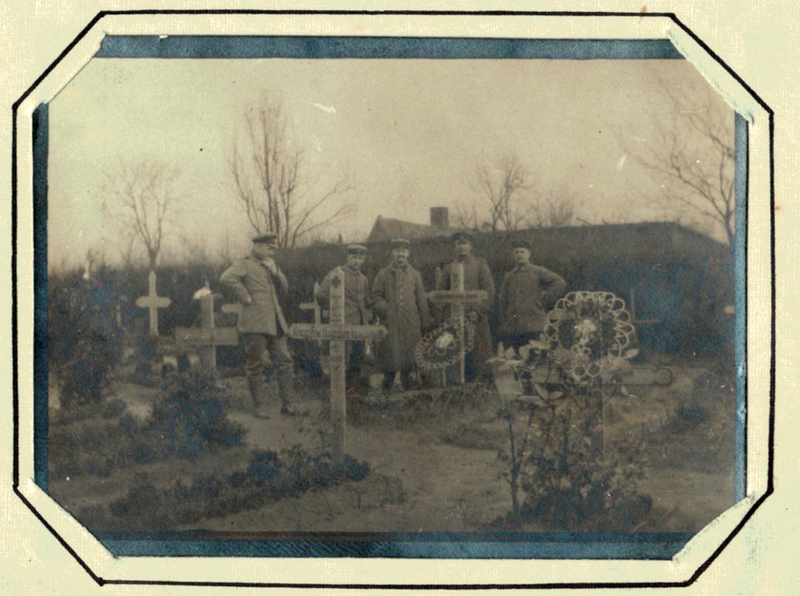 Photo lettre- Soldat Allemand - Guerre 14/18 - Deuil - Cimetière - Poème - Camarade - 1914 - 1915