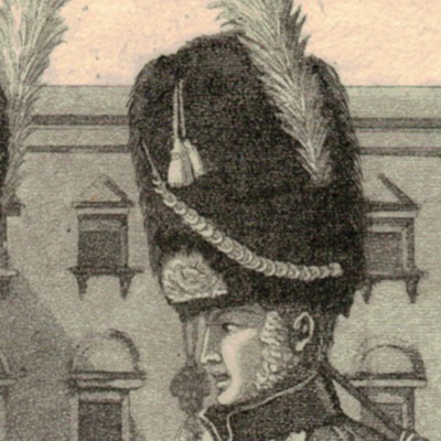 Gravure XIX - SEELE, VOLZ und EBNER - Troupes Françaises - Garde Grenadier - Uniforme - 1er Empire - Cira 1810