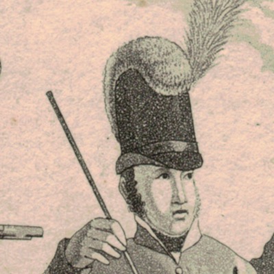 Gravure XIX - SEELE, VOLZ und EBNER - Troupes Suédoises - Infanterie - Uniforme - 1er Empire - Cira 1810