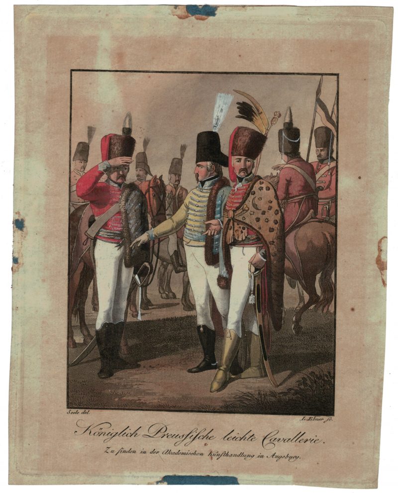 Gravure XIX - SEELE, VOLZ und EBNER - Troupes Prussiennes - Cavalerie - Uniforme - 1er Empire - Circa 1810