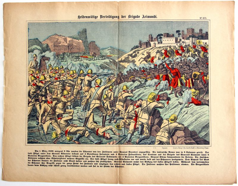 Planche imagerie Wissembourg - C.Burckardt - Guerre Italie - Guerre Ethiopie - 1887/1889 - Image Populaire