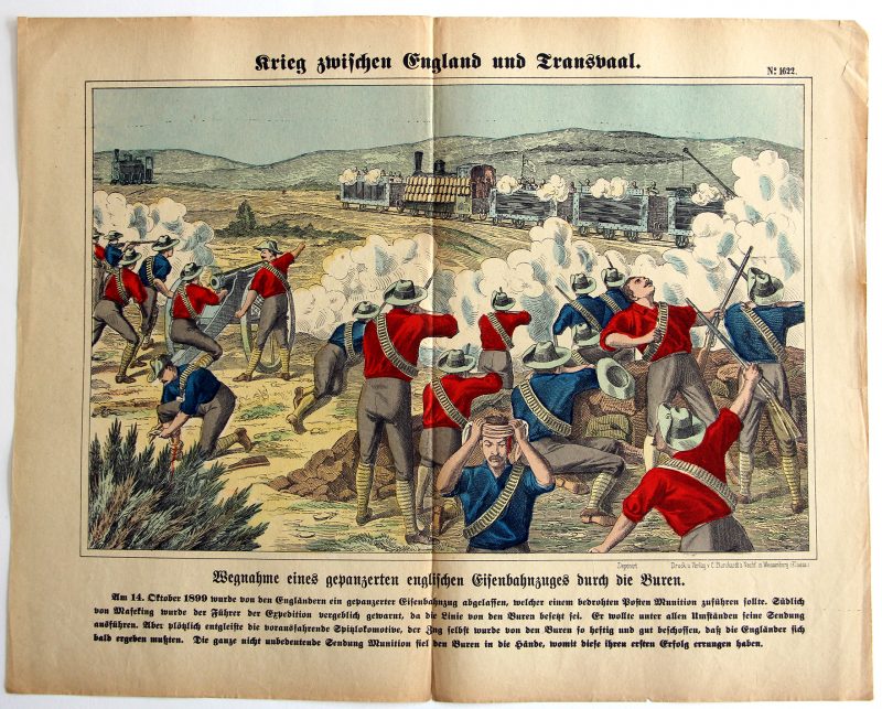 Planche imagerie Wissembourg - C.Burckardt - Guerre des Boers - Armée Angleterre - 1880 - Transvaal