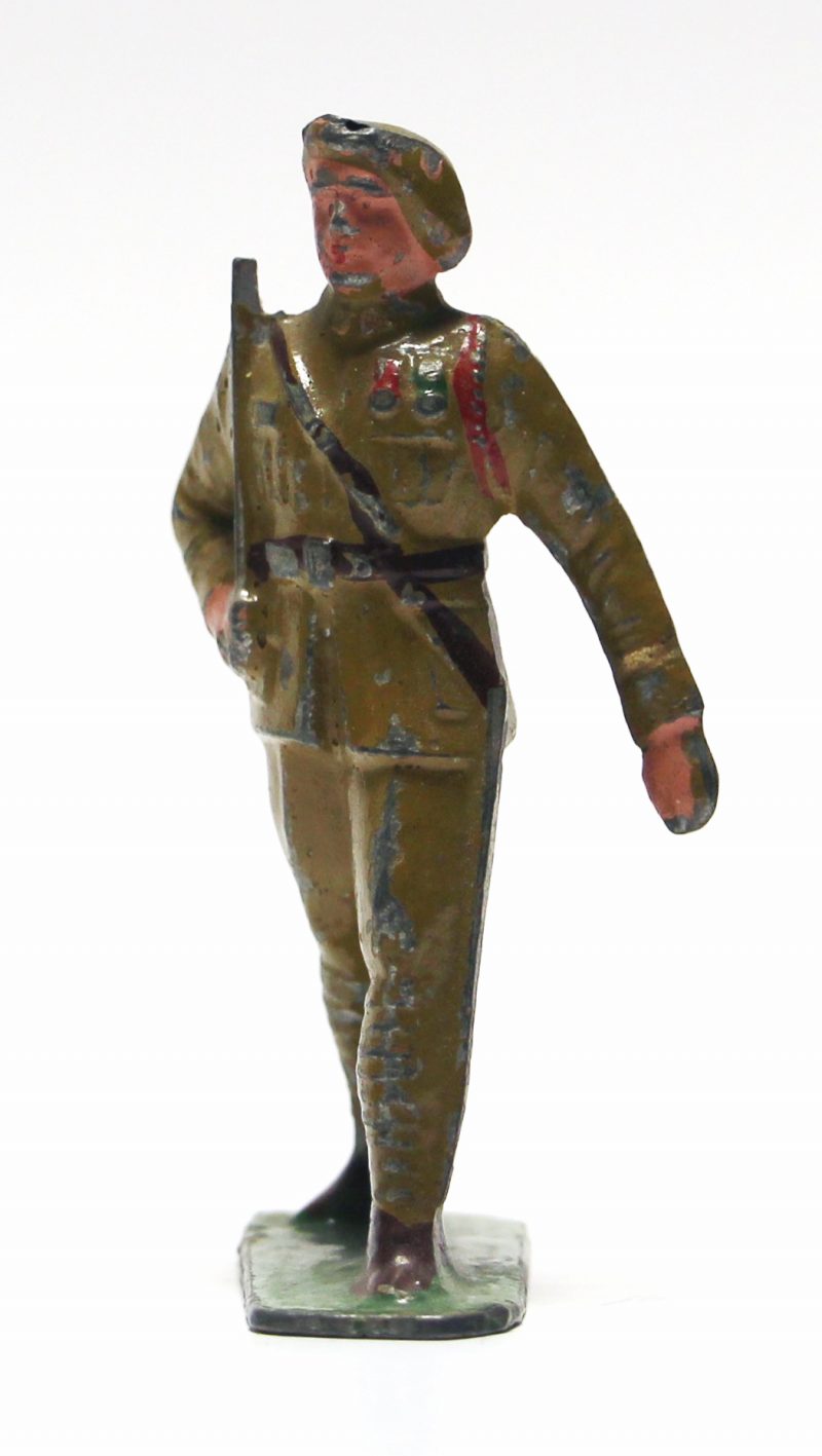 1 Ancienne Figurine Plomb Creux 1940/50 - Infanterie de Forteresse - Guerre 1940 - Armée Française - Peinture d'origine