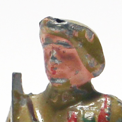 1 Ancienne Figurine Plomb Creux 1940/50 - Infanterie de Forteresse - Guerre 1940 - Armée Française - Peinture d'origine