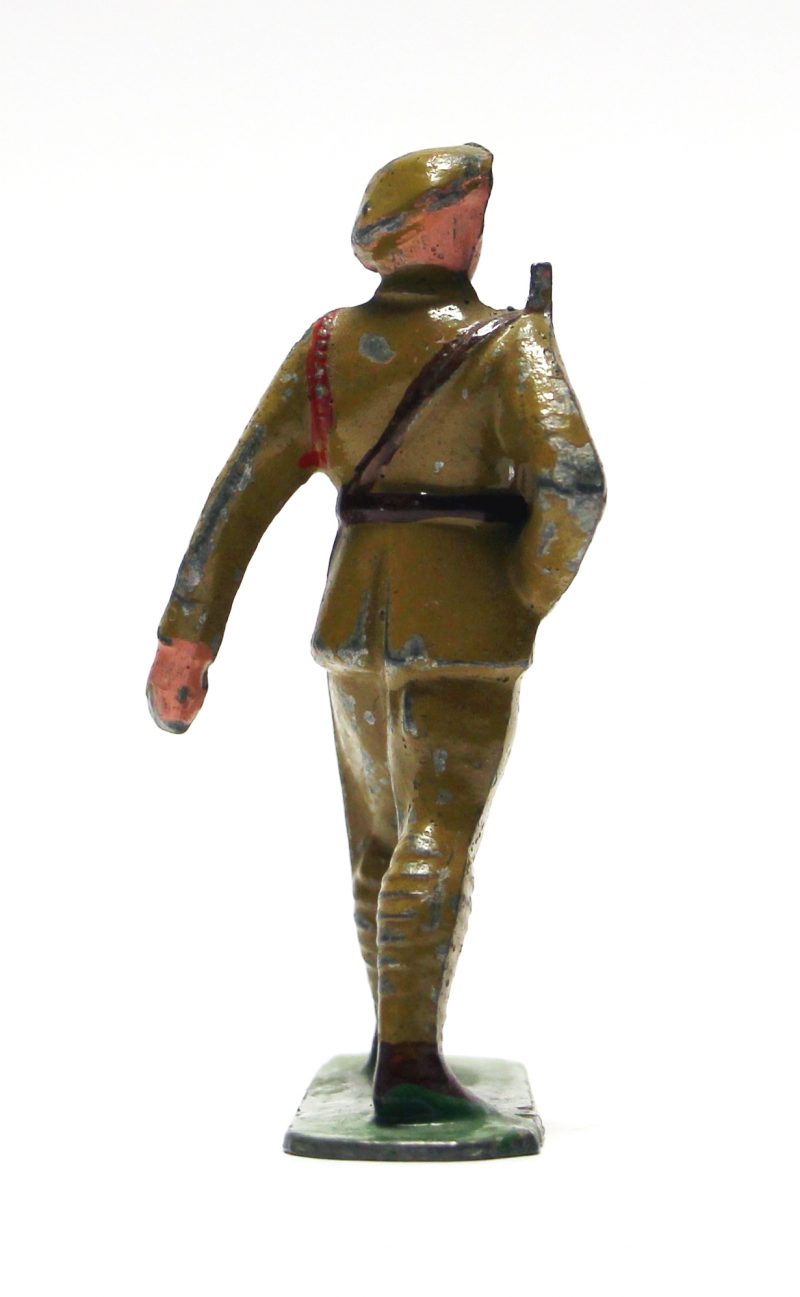 1 Ancienne Figurine Plomb Creux 1940/50 - Infanterie de Forteresse - Guerre 1940 - Armée Française - Peinture d'origine