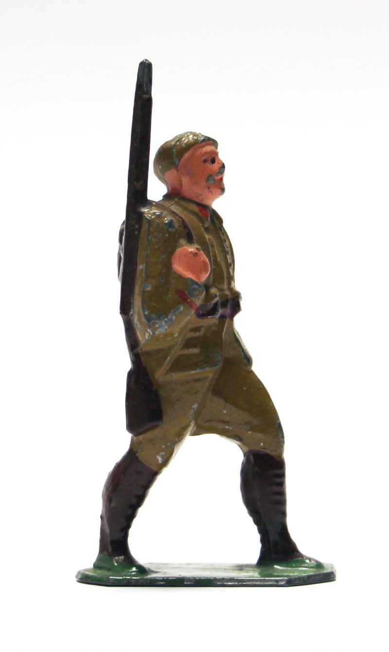 1 Ancienne Figurine Plomb Creux 1940/50 - Infanterie de Forteresse - Guerre 1940 - Armée Française - Peinture d'origine