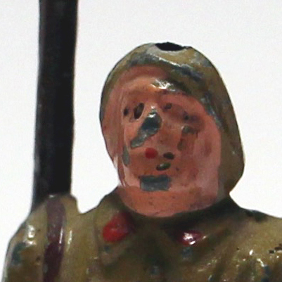 1 Ancienne Figurine Plomb Creux 1940/50 - Infanterie de Forteresse - Guerre 1940 - Armée Française - Peinture d'origine