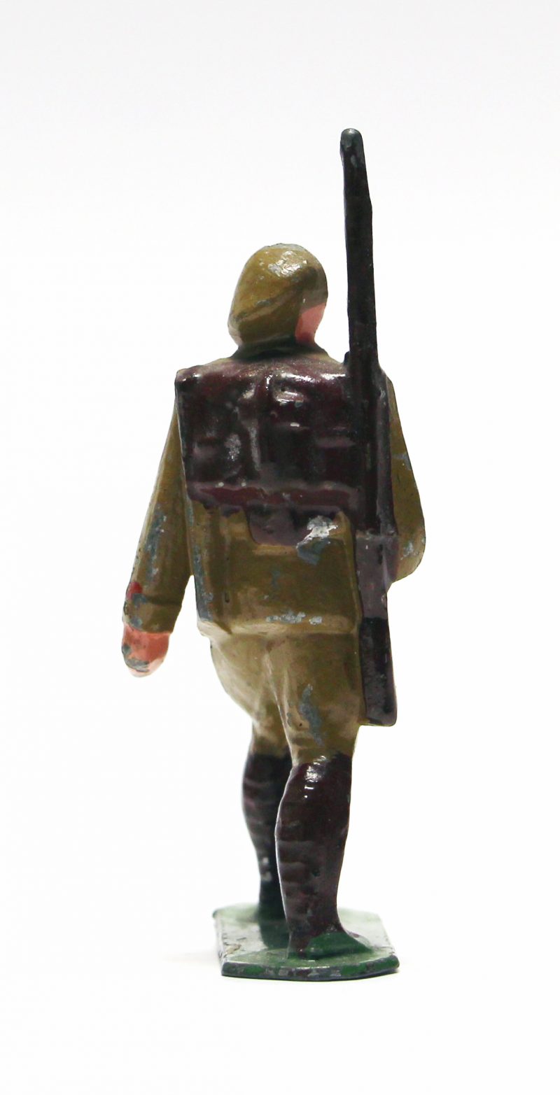 1 Ancienne Figurine Plomb Creux 1940/50 - Infanterie de Forteresse - Guerre 1940 - Armée Française - Peinture d'origine