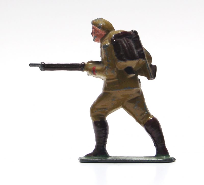 1 Ancienne Figurine Plomb Creux 1940/50 - Infanterie de Forteresse - Guerre 1940 - Armée Française - Peinture d'origine