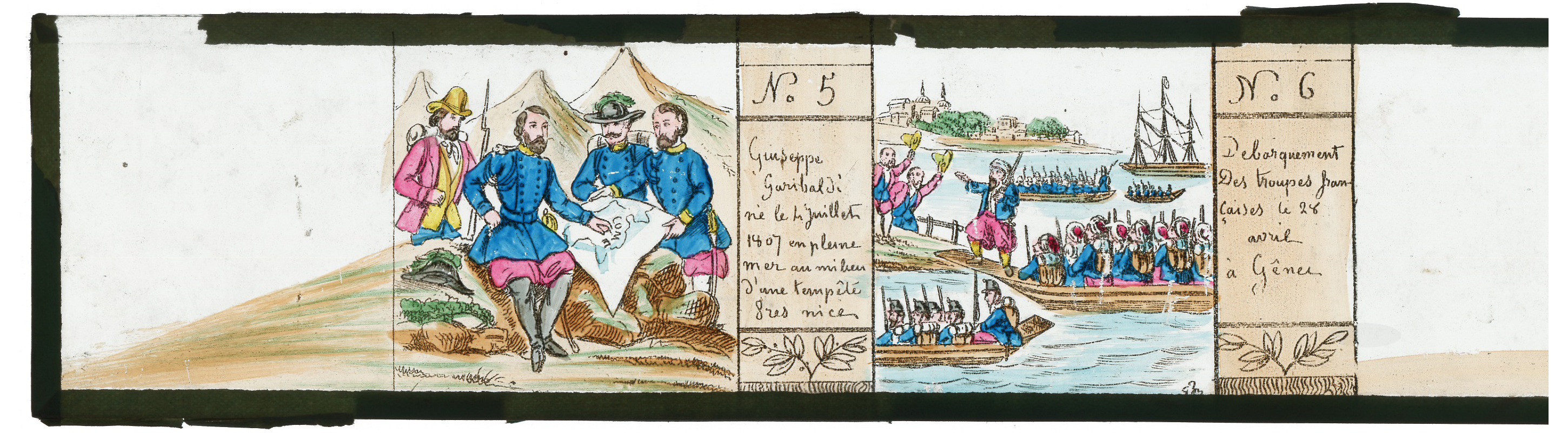 Plaques De Verre Pour Lanterne Magique – Thème Militaire – Vintage Sans Marque