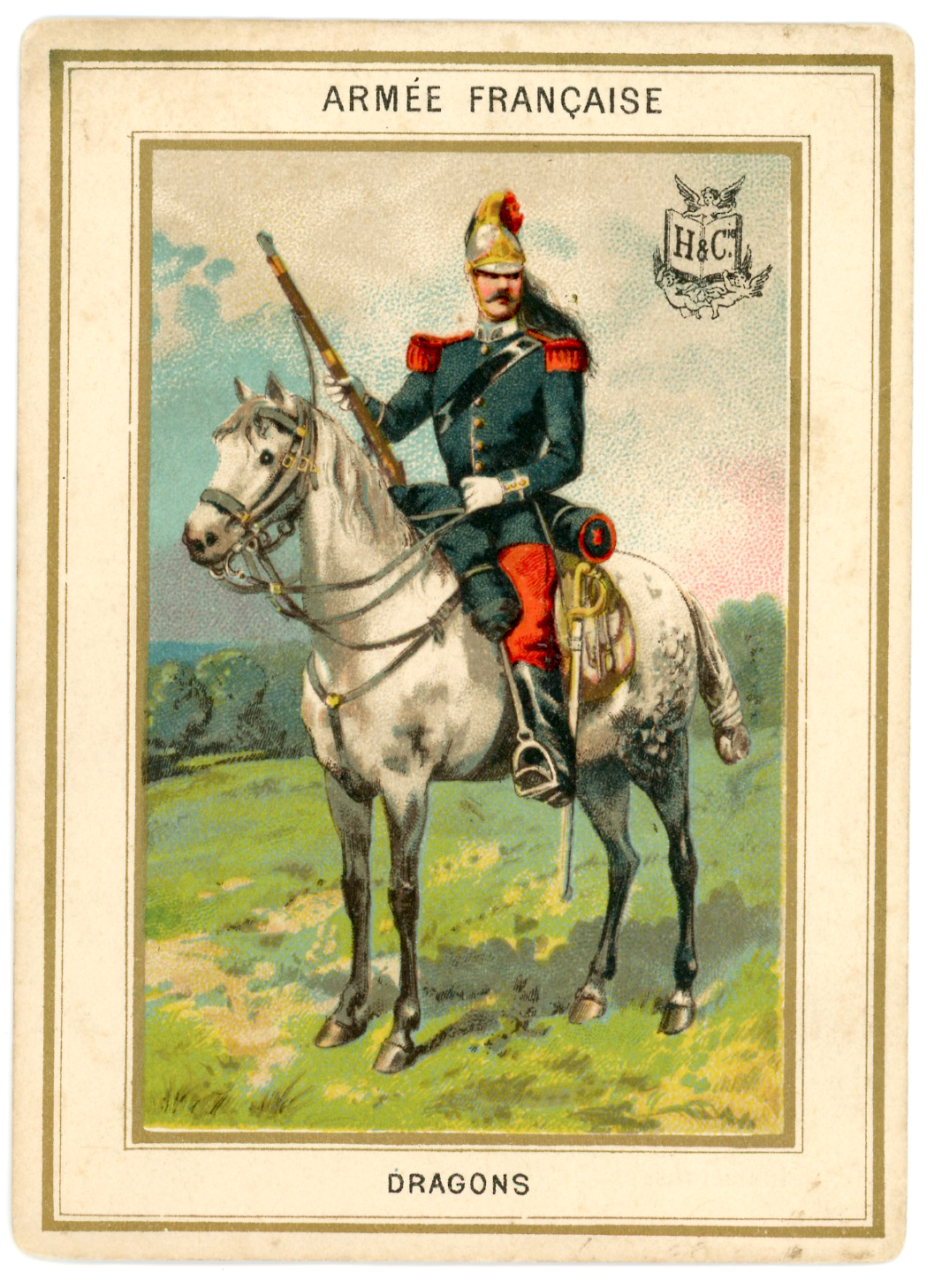 Puzzle Ancien Avec Chromos Militaires - 3ème République