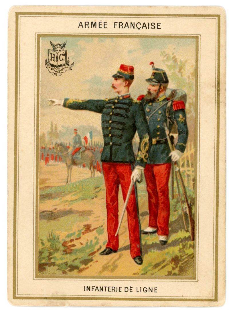 36 chromos imagerie - Armée Française - Uniforme -3ème République - Historique - Soldat - Infanterie - Légion d'honneur