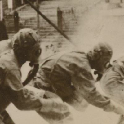 Ancienne Photographie Presse - Japon 1934 - Exercices Anti Aérien - Manœuvre de la défense - OSAKA - 16/08/34