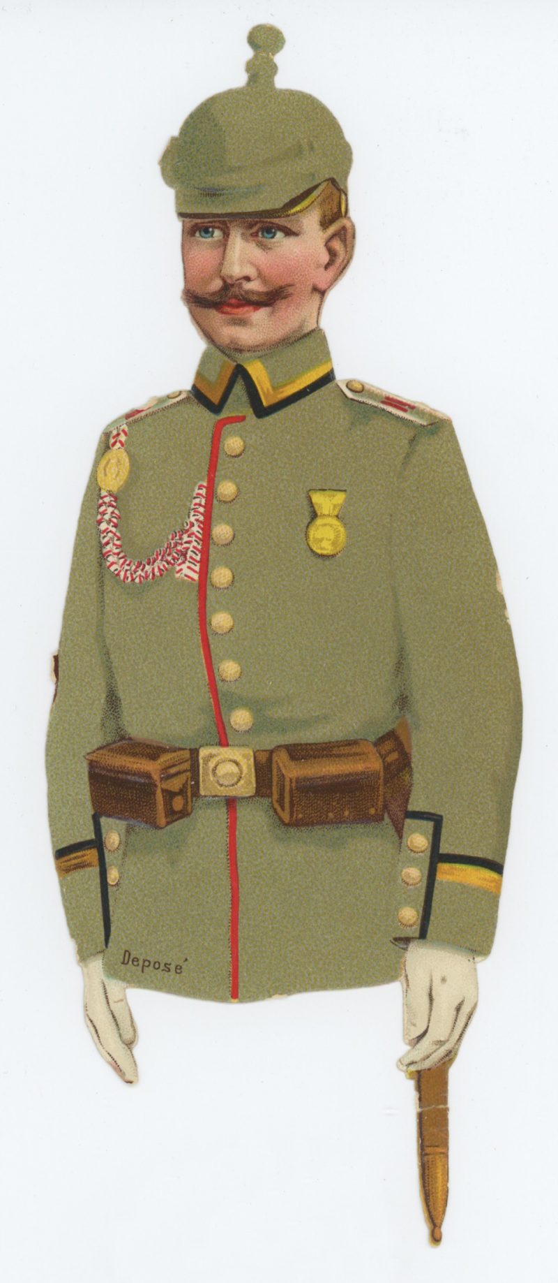 4 chromos imagerie - Armée Prussienne - Découpi - Oblaten - Uniforme - XIX - Guerre 14/18 - Imagerie - Populaire