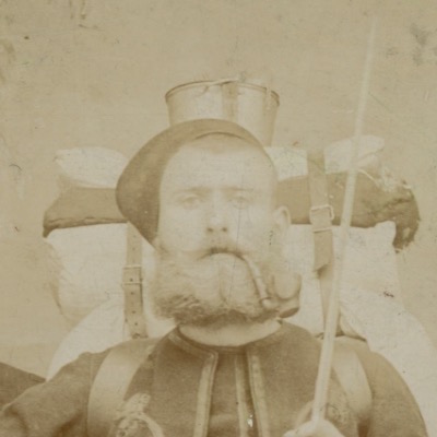 Ancienne Photographie - 3em Régiment Zouaves - 3ème République - Papier Albuminé - Baïonnette - Guerre 14/18