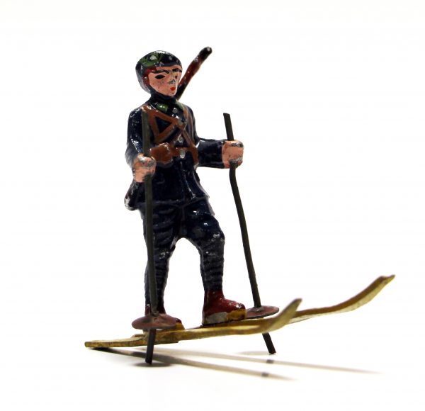 Figurine Quiralu ancienne Skieur Chasseur Alpin 1940