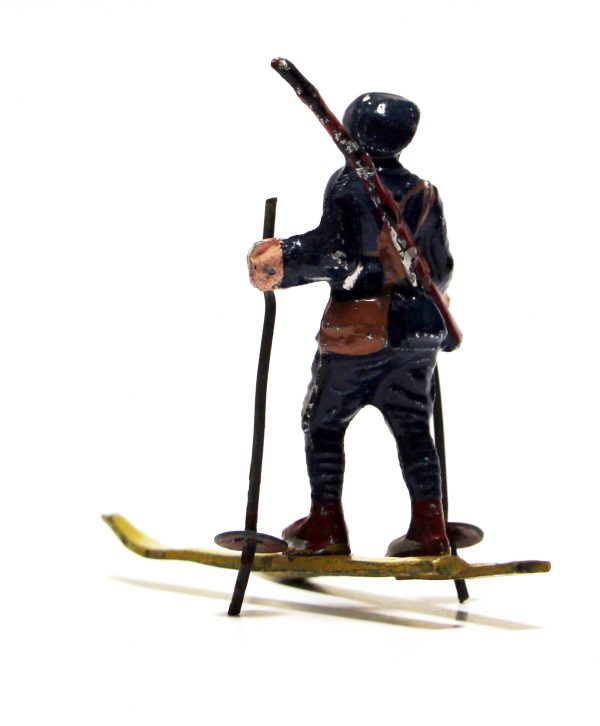 Figurine Quiralu ancienne Skieur Chasseur Alpin 1940