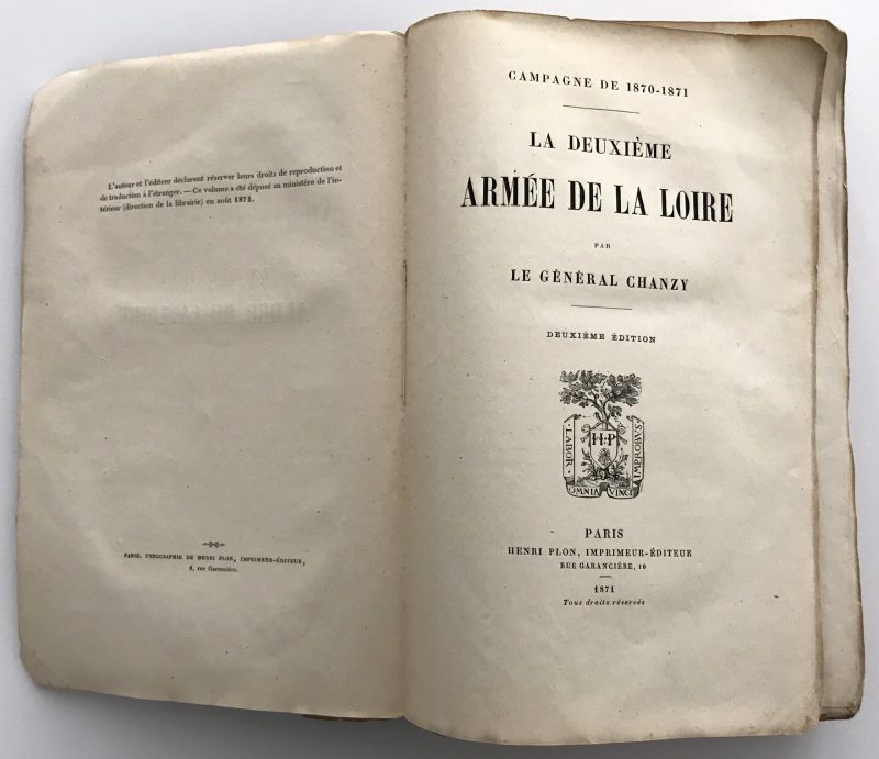 La Deuxième Armée de la Loire. Général Chanzy. Livre broché. Campagne de 1870-1871