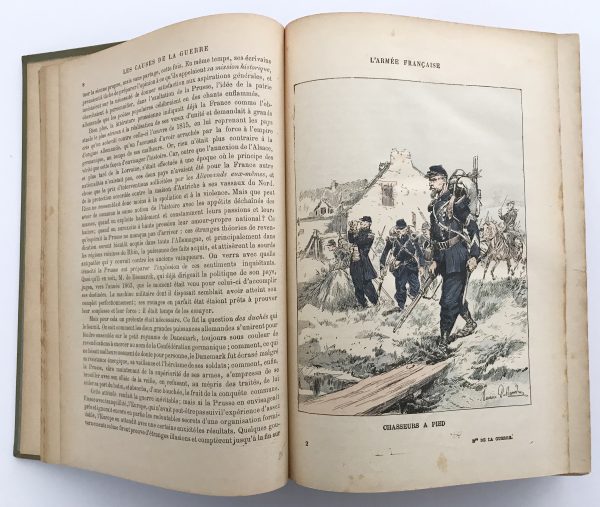 Histoire Populaire de la Guerre de 1870/1871. Lt Colonel Rousset. Tome 1 seul Illustration de Maurice Pallandre.