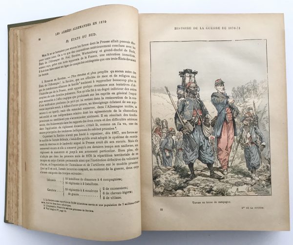 Histoire Populaire de la Guerre de 1870/1871. Lt Colonel Rousset. Tome 1 seul Illustration de Maurice Pallandre.