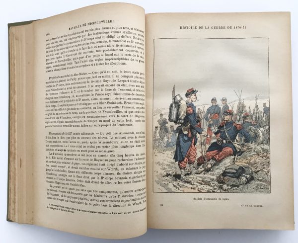 Histoire Populaire de la Guerre de 1870/1871. Lt Colonel Rousset. Tome 1 seul Illustration de Maurice Pallandre.