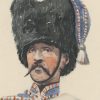 Dessin crayon rehaussé - Hussards - 1845 - Monarchie de Juillet - Uniforme - Aquarelle Originale