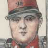 Dessin crayon rehaussé - Garde Nationale Mobile 1848 -Monarchie de Juillet - Uniforme - Aquarelle Originale - Henri Boisselier.