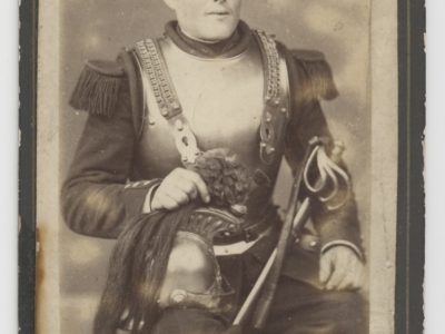 CDV - Ancienne Photographie - 3ème République - Cuirassier - Casque - Cuirasse - Camps de Chalons - Marne